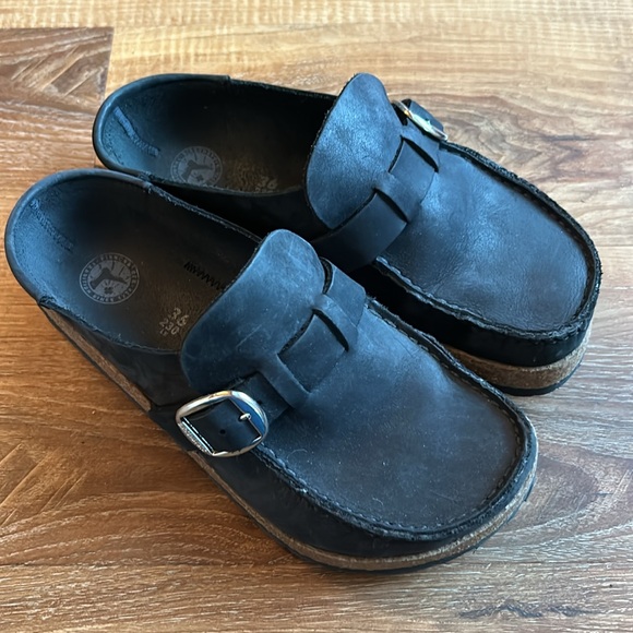 Birkenstock Buckley Black Leather Clogs. Size 36. - Picture 2 of 6